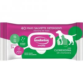 Inodorina Everyday влажные салфетки для кошек и собак с хлоргексидином