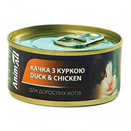 AnimAll Duck & Chicken влажный корм для кошек УТКА и КУРИЦА