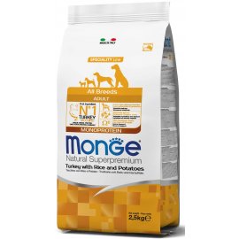 Monge Dog Monoprotein Adult All Breeds Turkey, Rice & Potatoes сухой монопротеиновый корм для собак всех пород ИНДЕЙКА, РИС и КАРТОФЕЛЬ