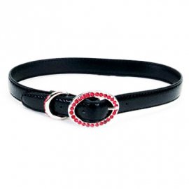 Coastal TOO! Cut Out Dots кожаный ошейник для собак, черный