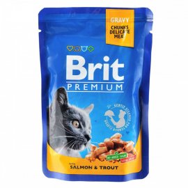 Brit Premium Cat Salmon & Trout консервы для кошек ЛОСОСЬ и ФОРЕЛЬ