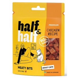 Half&Half Meaty Bits Adult Chicken лакомство мясные кусочки для кошек КУРИЦА