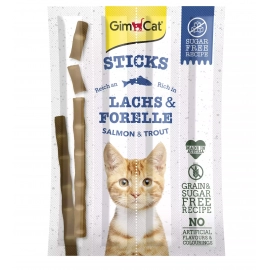 Gimcat Sticks mit Lachs und Forelle - рыбные палочки для кошек ЛОСОСЬ и ФОРЕЛЬ