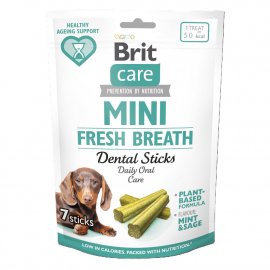 Brit Care Mini Treats Fresh Breath ласощі для здоров'я зубів і свіжого дихання собак дрібних порід