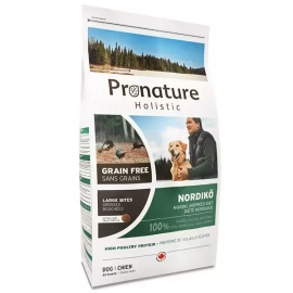 Pronature Holistic (Пронатюр Холістік) NORDIKО LARGE BITES беззерновий корм для собак середніх та великих порід ІНДИЧКА З ЯГОДАМИ