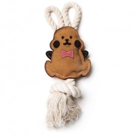 DoggyMan Leather Rabbit with Rope жевательная игрушка для собак КРОЛИК С КАНАТОМ