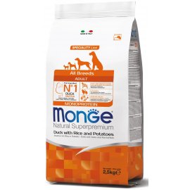 Monge Dog Monoprotein Adult All Breeds Duck, Rice & Potatoes сухий монопротеїновий корм для собак всіх порід КАЧКА, РИС та КАРТОПЛЯ
