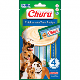 Inaba Dog Churu Chicken and Tuna лакомство для собак сливочный мусс КУРИЦА и ТУНЕЦ