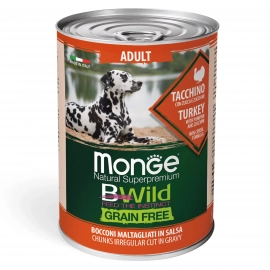 Monge Dog Bwild Grain Free Adult Tutkey, Pumpkin & Zucchini вологий корм для собак ІНДИЧКА, ГАРБУЗ та КАБАЧКИ