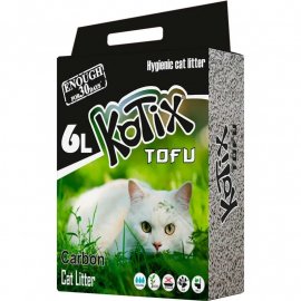 Kotix TOFU СОЕВЫЙ наполнитель для кошачьего туалета, carbon