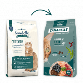 Bosch Sanabelle Outdoor сухой корм для кошек, бывающих на улице УТКА И ЧЕРНИКА