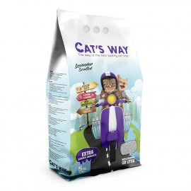 Cats Way (Кэтс Вэй) Lavander комкующийся наполнитель для кошачьего туалета С АРОМАТОМ ЛАВАНДЫ, фиолетовый