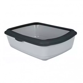 Trixie Туалет с бортиком для кошек, светло-серый (40312)