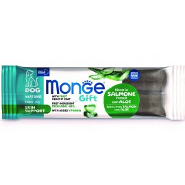 Monge Dog Gift Skin Support Adult Salmon, Aloe Vera & Yasts лакомство для собак, батончик для кожи и шерсти ЛОСОСЬ, АЛОЕ и ДРОЖЖИ