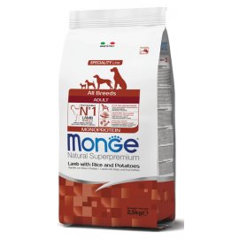 Monge Dog Monoprotein Adult All Breeds Lamb, Rice & Potatoes сухий монопротеїновий корм для собак всіх порід ЯГНЯ, РИС та КАРТОПЛЯ