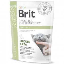 Brit Veterinary Diet Cat Grain Free Diabetes Chicken & Pea беззерновий сухий корм для кішок при діабеті КУРКА та ГОРОХ