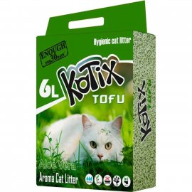Kotix TOFU СОЕВЫЙ наполнитель для кошачьего туалета, алоэ вера