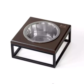 Harley & Cho Brown Wood + Black миска на подставке