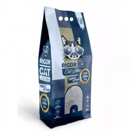 Rigor Cat (Ригор Кэт) Active Carbon Cat Litter бентонитовый наполнитель для кошачьего туалета БЕЗ АРОМАТА, С АКТИВИРОВАНЫМ УГЛЕМ
