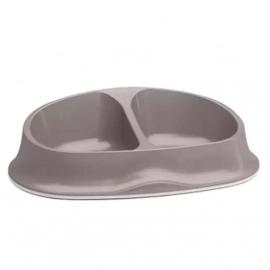 Stefanplast (Стефанпласт) Chic Double подвійна миска пластикова для собак та кішок, бежевий
