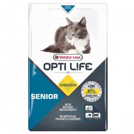 Opti Life Grain Free Senior Chicken сухой беззерновой корм для пожилых кошек КУРИЦА