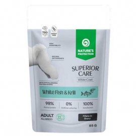 Natures Protection Superior Care White Grain Free Adult All White Fish and Krill влажный корм для собак с белой шерстью БЕЛАЯ РЫБА и КРИЛЬ