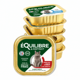 eQuilibre & Instinct BEEF & ZUCCHINI консерви для стерилізованих котів, паштет ЯЛОВИЧИНА та КАБАЧОК
