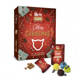 Brit Care Advent Calendar Рождественский адвент-календарь для кошек, набор лакомств, влажный корм и игрушка