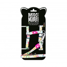 Max & Molly Urban Pets Cat Harness/Leash Set шлея с поводком для кошек Donuts