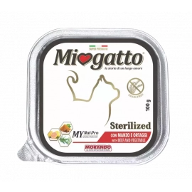Morando MioGatto (Морандо Миогатто) Sterilised беззерновые консервы для стерилизованных кошек С ГОВЯДИНОЙ