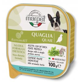 Marpet (Марпет) AequilibriaVET Adult Dog All Breeds Quail влажный корм для собак ПЕРЕПЕЛКА, мусс