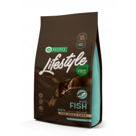 Natures Protection Lifestyle GRAIN FREE WHITE FISH ADULT беззерновой корм для взрослых кошек БЕЛАЯ РЫБА