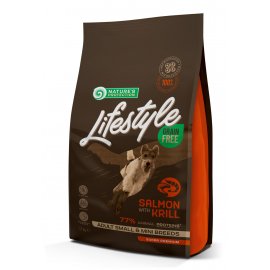 Natures Protection Lifestyle GRAIN FREE ADULT SALMON & KRILL корм для собак малих та міні порід ЛОСОСЬ і КРІЛЬ