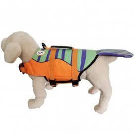 Fovis Derby Fish Design спасательный жилет для собак, оранжевый