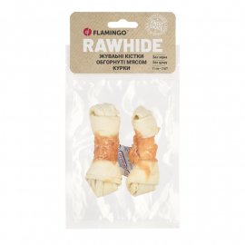 Flamingo Лакомство для собак ЖЕВАТЕЛЬНЫЕ КОСТОЧКИ ОБВЕРНУТЫЕ МЯСОМ КУРИЦЫ