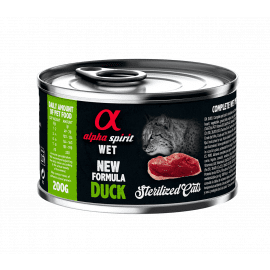 Alpha Spirit (Альфа Спирит) Wet Sterilized Cat Duck полнорационный влажный корм для стерилизованных кошек УТКА