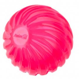 AnimAll Fun игрушка с пищалкой для собак и кошек МЯЧ С ВОЛНАМИ, розовый