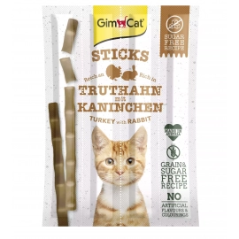Gimcat STICKS TRUTHAN UND HEFE (ПАЛОЧКИ ИНДЕЙКА И КРОЛИК) лакомство для кошек