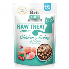 Brit Care Cat Raw Treat Urinary Freeze-dried Chicken & Turkey лакомство для стерилизованных кошек КУРИЦА и ИНДЕЙКА Brit Care Cat Raw Treat Urinary Freeze-dried Chicken & Turkey лакомство для стерилизованных кошек КУРИЦА и ИНДЕЙКА