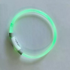 Trixie USB Flash Light Ring нашийник для собак, що світиться, прозорий, зелений Trixie USB Flash Light Ring нашийник для собак, що світиться, прозорий, зелений
