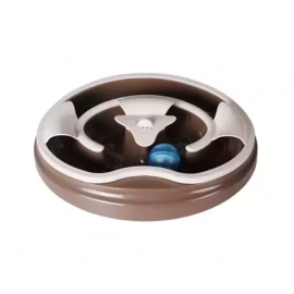 AnimAll CrazZzy Трек с музыкальным мячом игрушка для кошек, шоколад