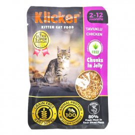 Klicker Kitten Chicken Chanks in Jelly влажный корм для котят КУРИЦА в желе