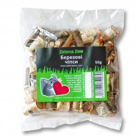 Zelena Zoo Натуральное лакомство для шиншилл БЕРЕЗОВЫЕ ЧИПСЫ