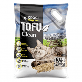 Croci TOFU CLEAN Соевый наполнитель для кошачьего туалета, без аромата