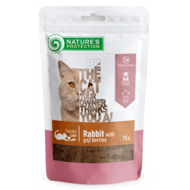Natures Protection (Нейчез Протекшин) Snack For Cats With Rabbit And Goji Berries ласощі для котів КРОЛИК З ЯГОДАМИ ГОДЖІ