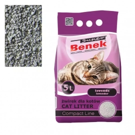 Super Benek (Супер Бенек) COMPACT LINE LAVENDER бентонитовый компактный наполнитель для кошачьего туалета АРОМАТ ЛАВАНДЫ