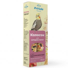 Природа Колосок Мультифрукт лакомство для средних попугаев