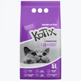 Kotix Lavender  бентонітовий наповнювач для котячого туалету ЛАВАНДА, фіолетові гранули