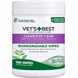 Vets Best Ear & Eye Wipes влажные салфетки для очистки ушей и глаз собак и кошек