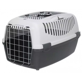 Trixie CAPRI 3 OPEN TOP пластиковая переноска для животных, ДВЕРЬ МЕТАЛЛ, серый / светло-серый №3